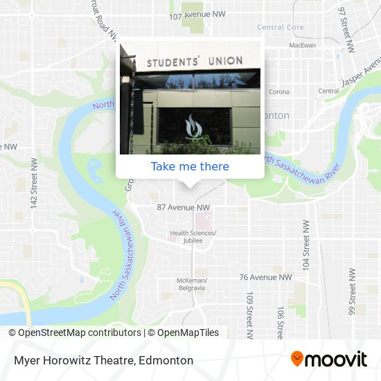 Myer Horowitz Theatre map