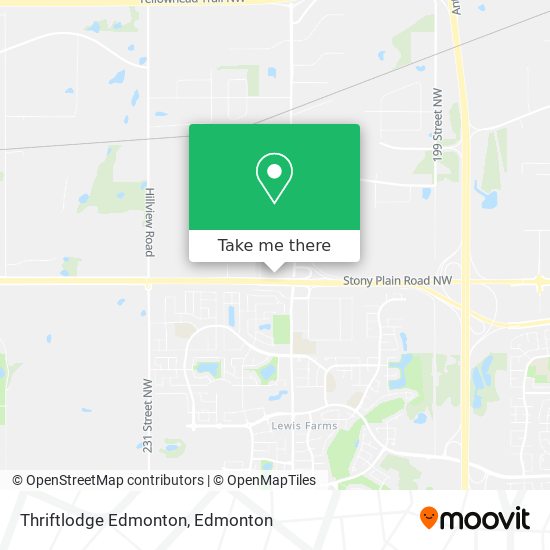 Thriftlodge Edmonton map