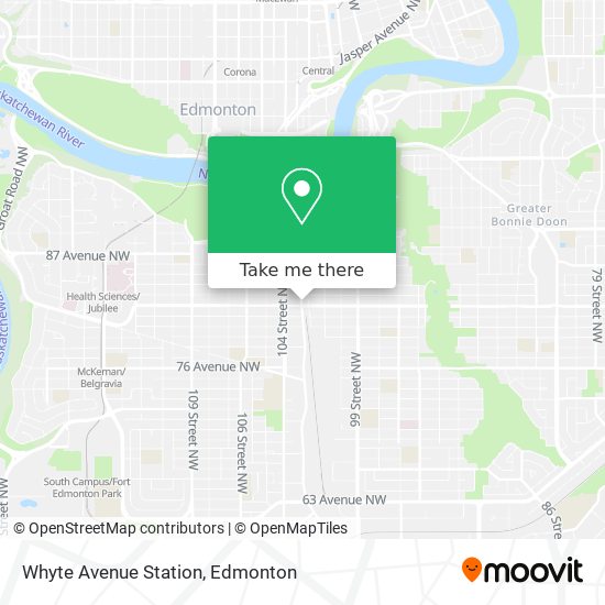 Whyte Avenue Station map