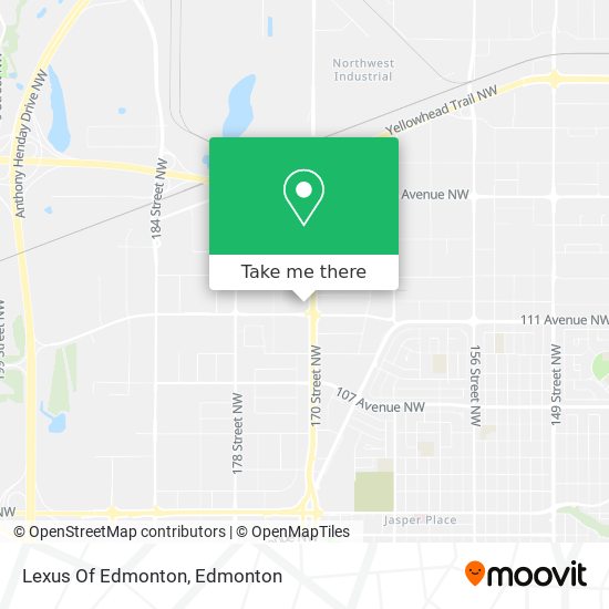 Lexus Of Edmonton map