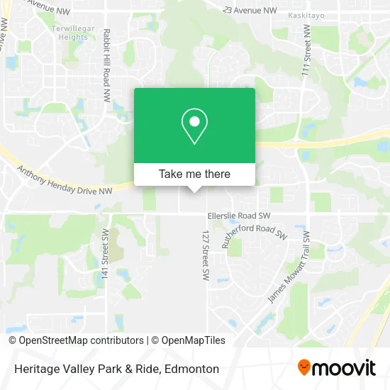 Heritage Valley Park & Ride map