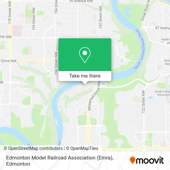 Edmonton Model Railroad Association (Emra) map