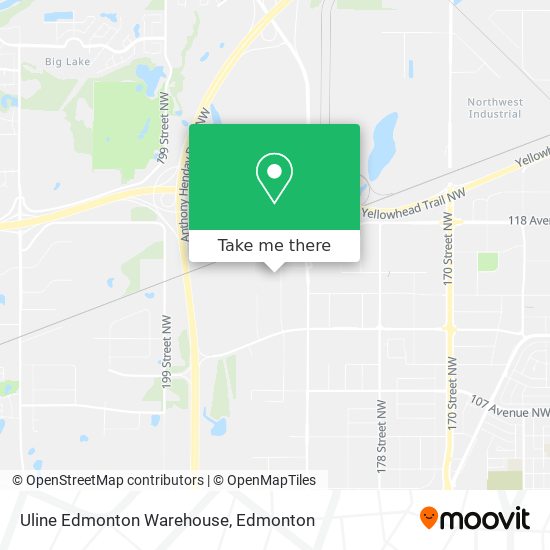 Uline Edmonton Warehouse map