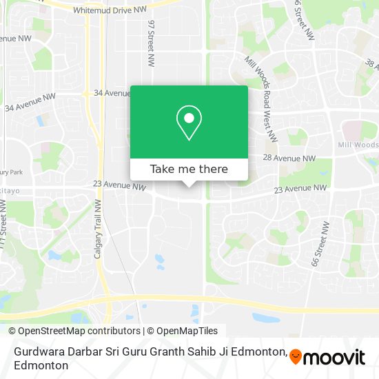 Gurdwara Darbar Sri Guru Granth Sahib Ji Edmonton map