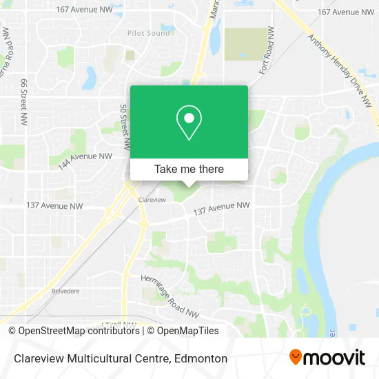 Clareview Multicultural Centre map