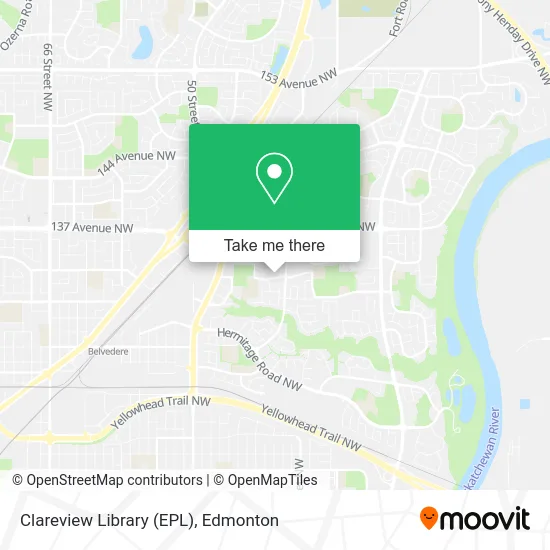 Clareview Library (EPL) map