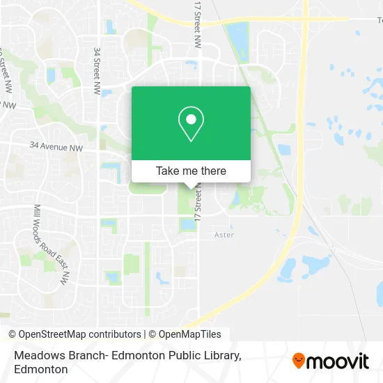 Meadows Branch- Edmonton Public Library map