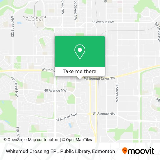 Whitemud Crossing EPL Public Library map