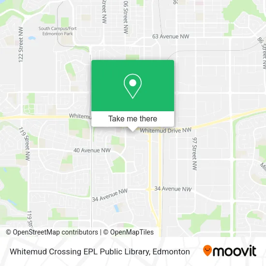 Whitemud Crossing EPL Public Library map