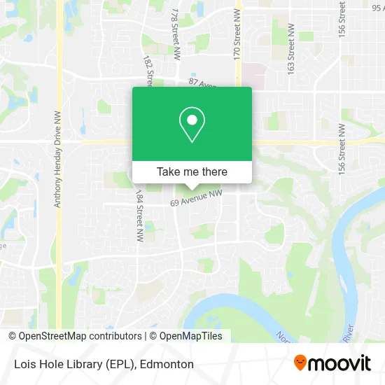 Lois Hole Library (EPL) map