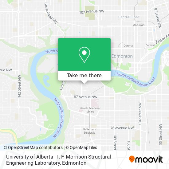 University of Alberta - I. F. Morrison Structural Engineering Laboratory map