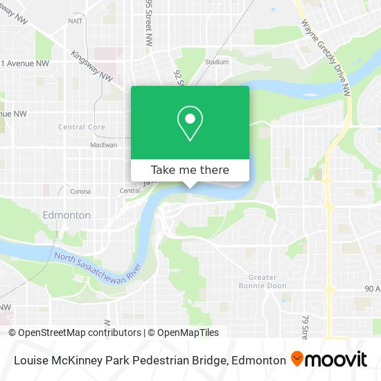 Louise McKinney Park Pedestrian Bridge map