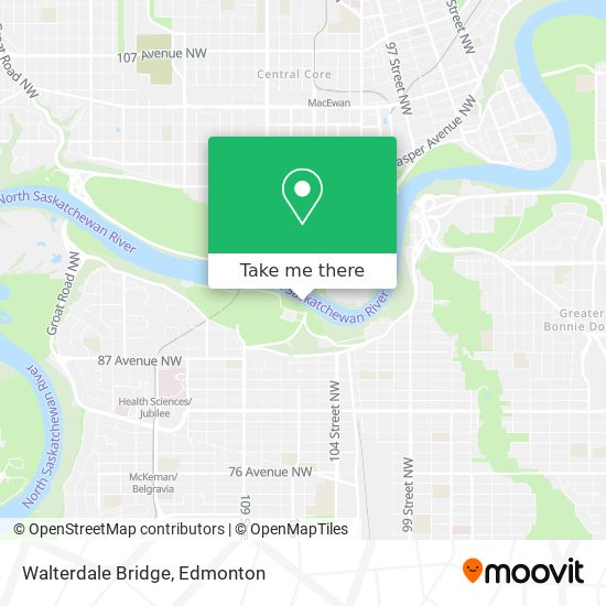 Walterdale Bridge map