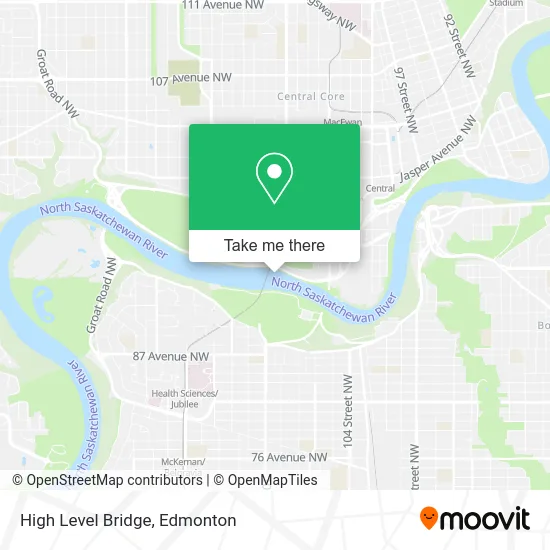 High Level Bridge map