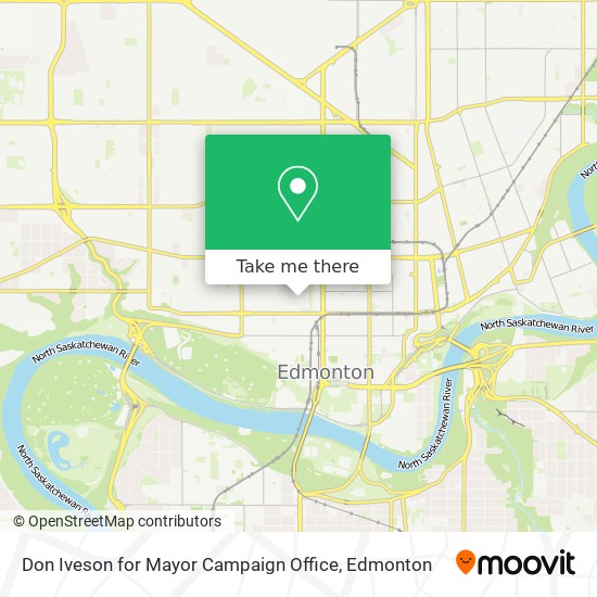 Don Iveson for Mayor Campaign Office map