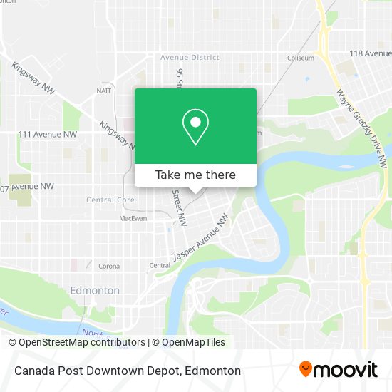 Canada Post Downtown Depot map