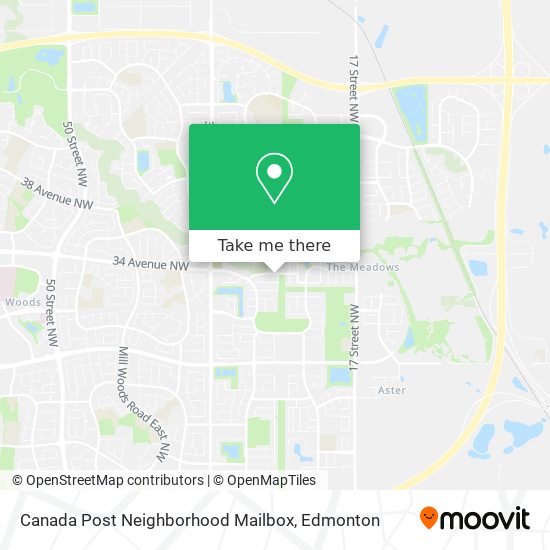 Canada Post Neighborhood Mailbox map
