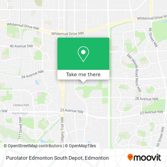 Purolator Edmonton South Depot map