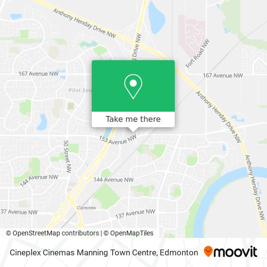Cineplex Cinemas Manning Town Centre map