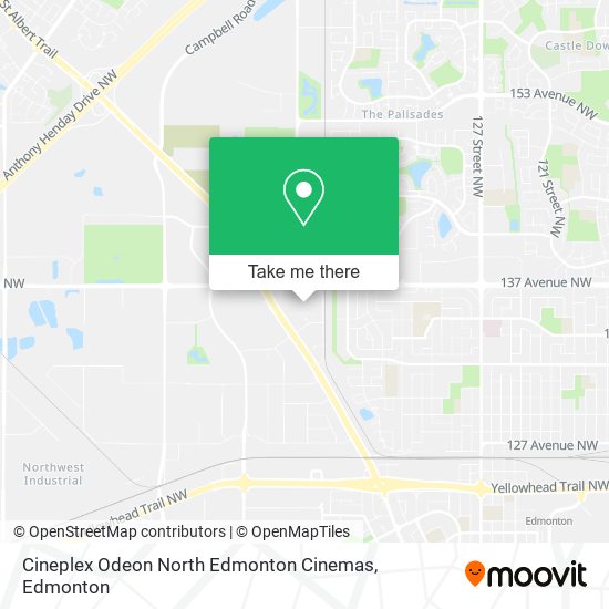 Cineplex Odeon North Edmonton Cinemas plan