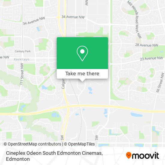 Cineplex Odeon South Edmonton Cinemas map