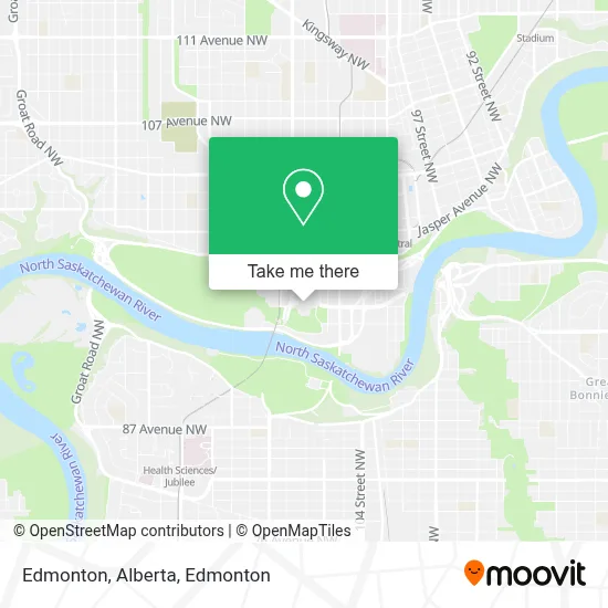 Edmonton, Alberta map