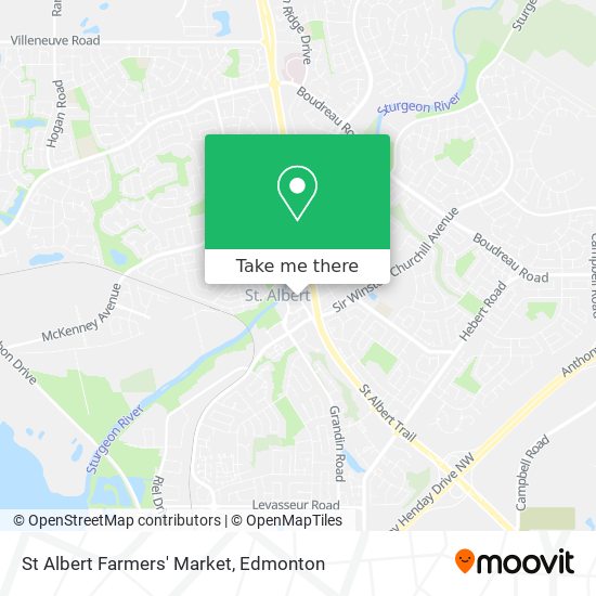 St Albert Farmers' Market map