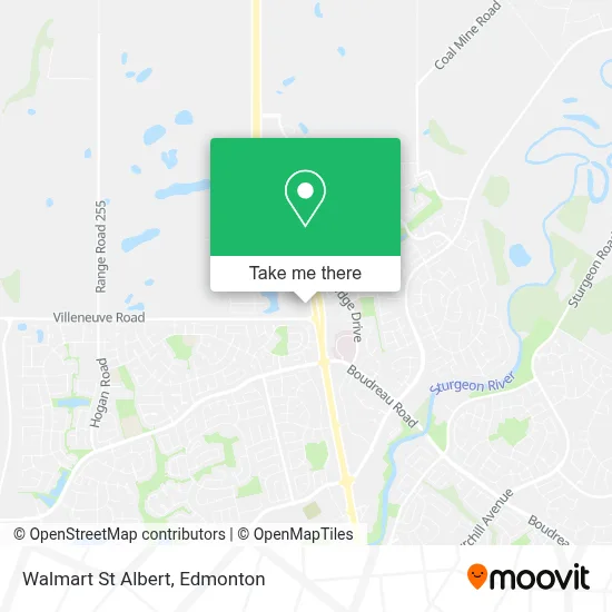 Walmart St Albert map