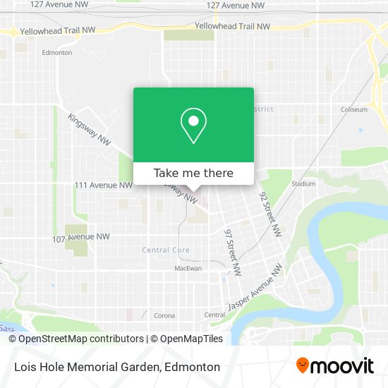 Lois Hole Memorial Garden map