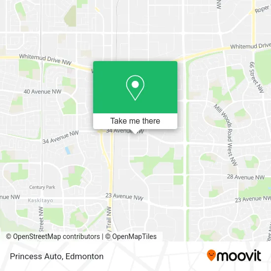 Princess Auto map