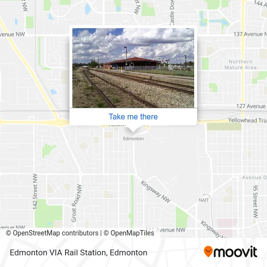 Edmonton VIA Rail Station map