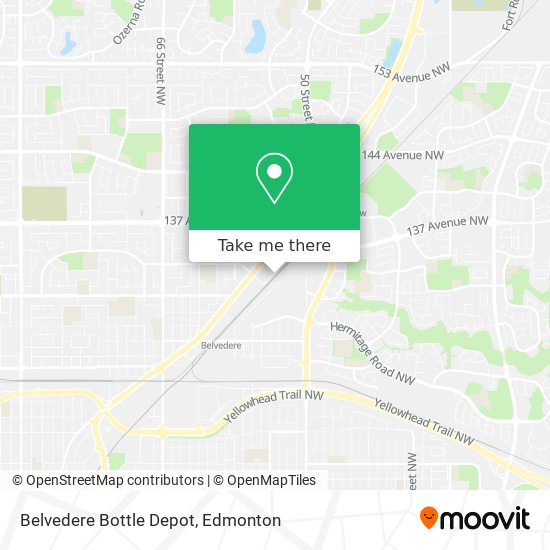 Belvedere Bottle Depot map