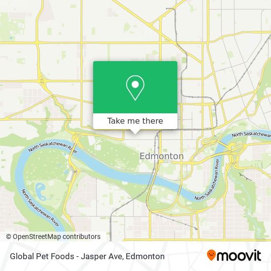 Global Pet Foods - Jasper Ave map