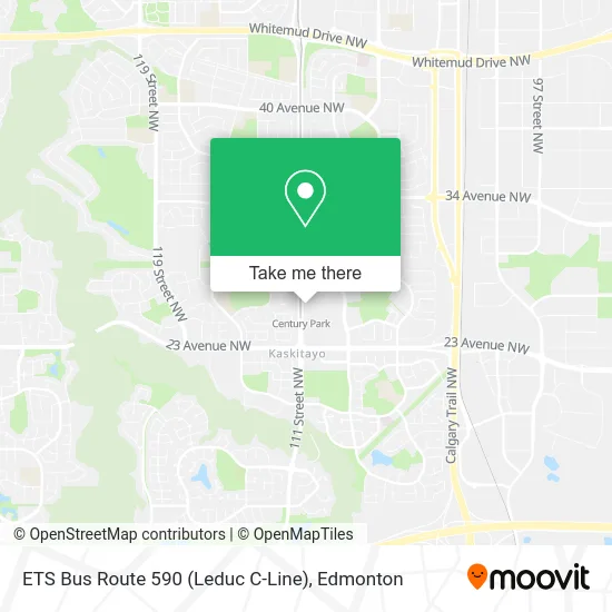 ETS Bus Route 590 (Leduc C-Line) map