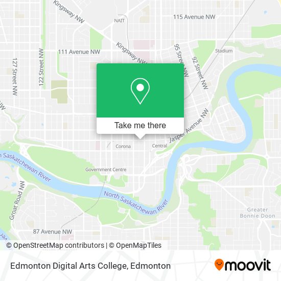 Edmonton Digital Arts College map