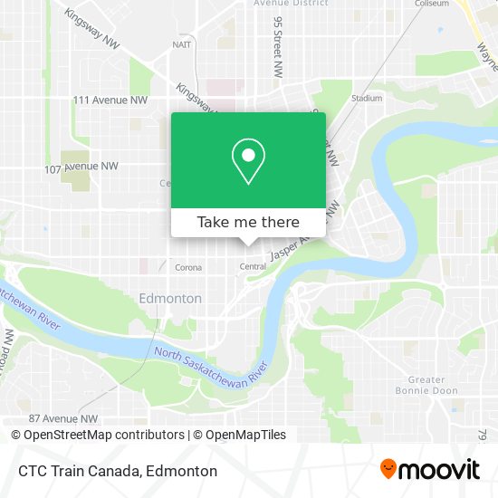 CTC Train Canada map