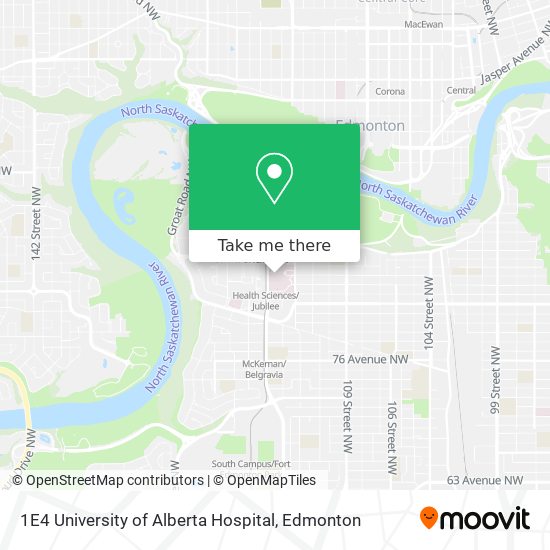 1E4 University of Alberta Hospital map