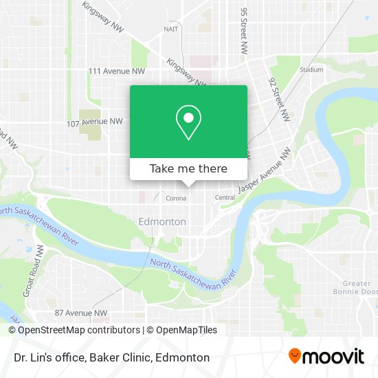 Dr. Lin's office, Baker Clinic map
