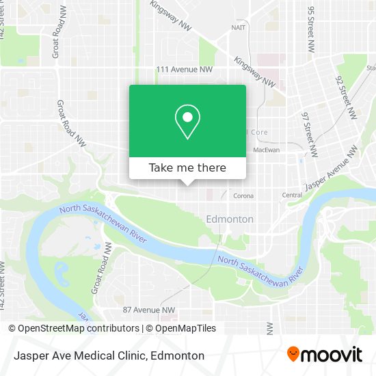 Jasper Ave Medical Clinic map