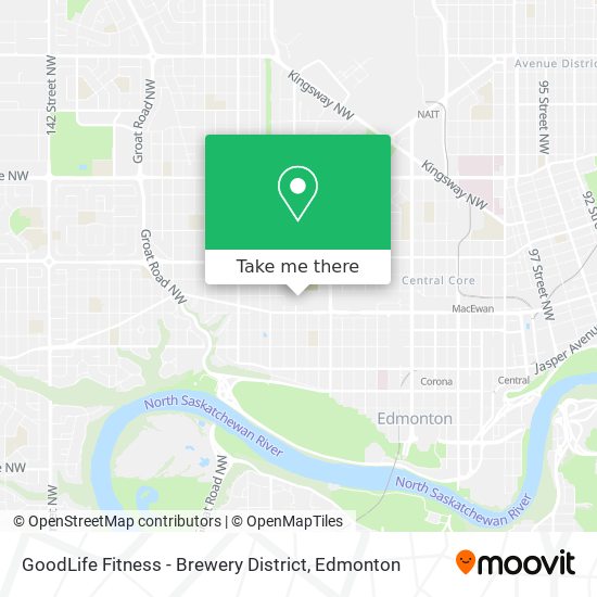 GoodLife Fitness - Brewery District map