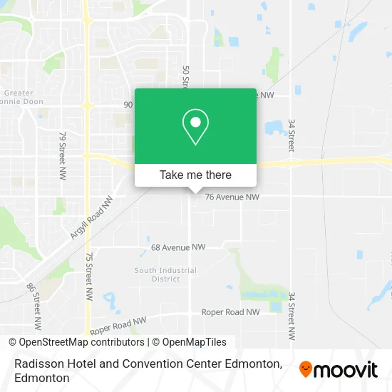 Radisson Hotel and Convention Center Edmonton map