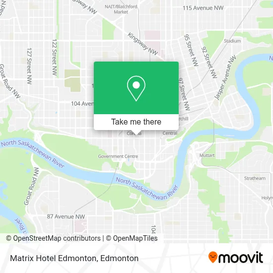 Matrix Hotel Edmonton map