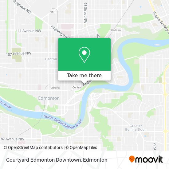 Courtyard Edmonton Downtown map
