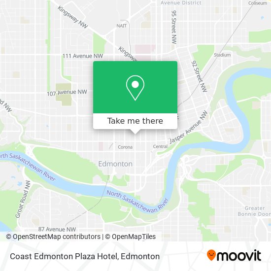 Coast Edmonton Plaza Hotel map