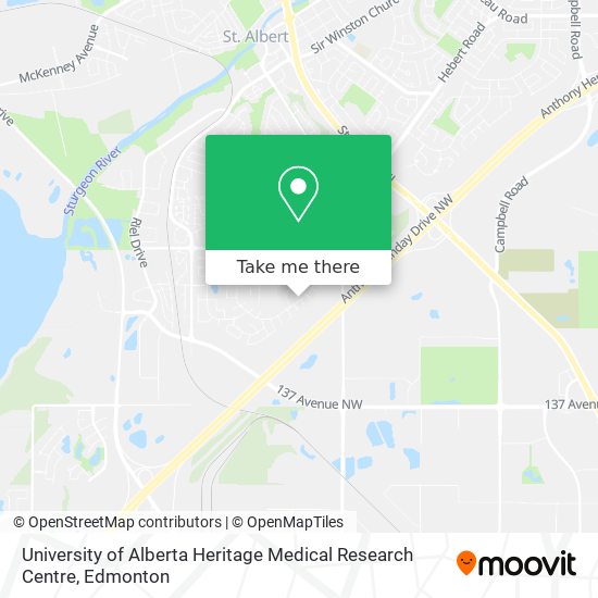 University of Alberta Heritage Medical Research Centre map