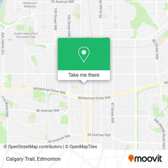 Calgary Trail map