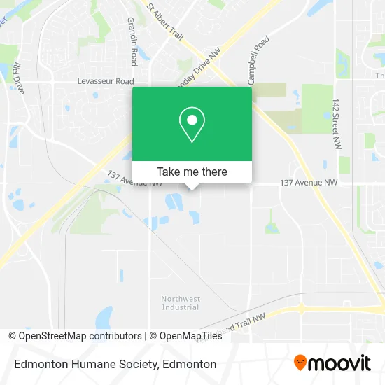 Edmonton Humane Society map