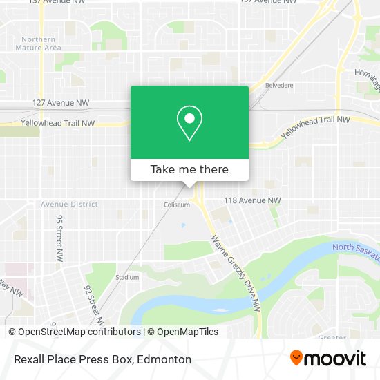 Rexall Place Press Box map