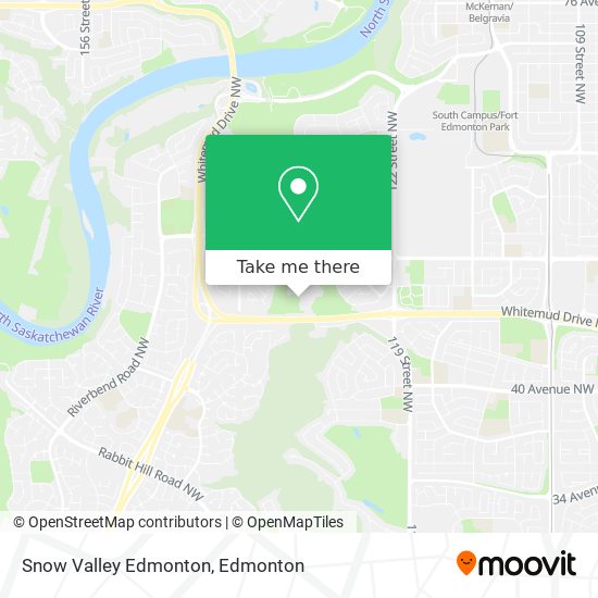 Snow Valley Edmonton map