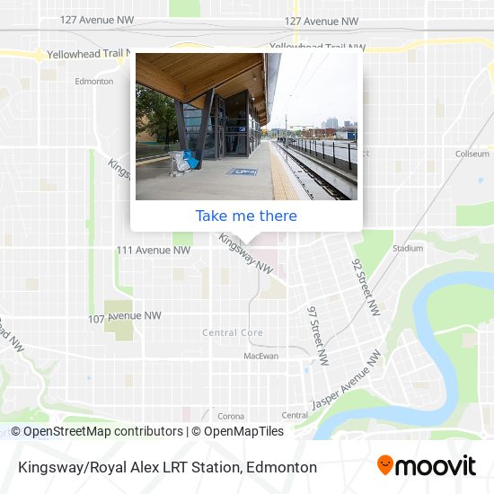 Kingsway / Royal Alex LRT Station map